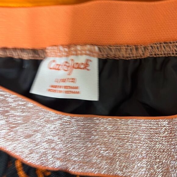 NWT Zoe + Liv Cat & Jack Kids' Orange Black Pumpkin Print Mesh Skirt Set Small H - Picture 4 of 5